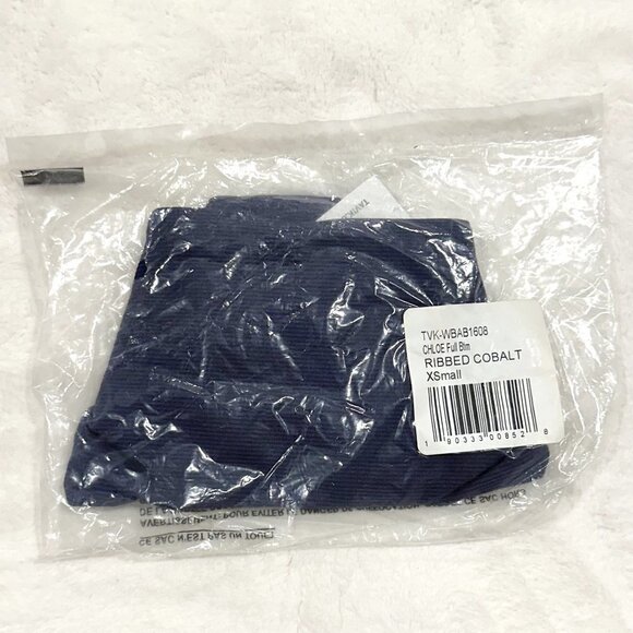 NWT Tavik Chloe Full Ribbed Swim Bottom in Cobalt Blue - Extra Small - Picture 4 of 9
